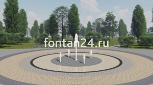 Пешеходный фонтанный комплект "Ария" ø=3 м Пешеходный фонтанный комплект "Ария" ø=3 м