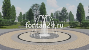 Пешеходный фонтанный комплект "Гармония" ø=3 м Пешеходный фонтанный комплект "Гармония" ø=3 м