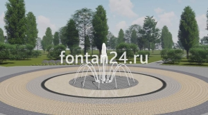 Пешеходный фонтанный комплект "Дуэт средний" ø=3 м Пешеходный фонтанный комплект "Дуэт средний" ø=3 м